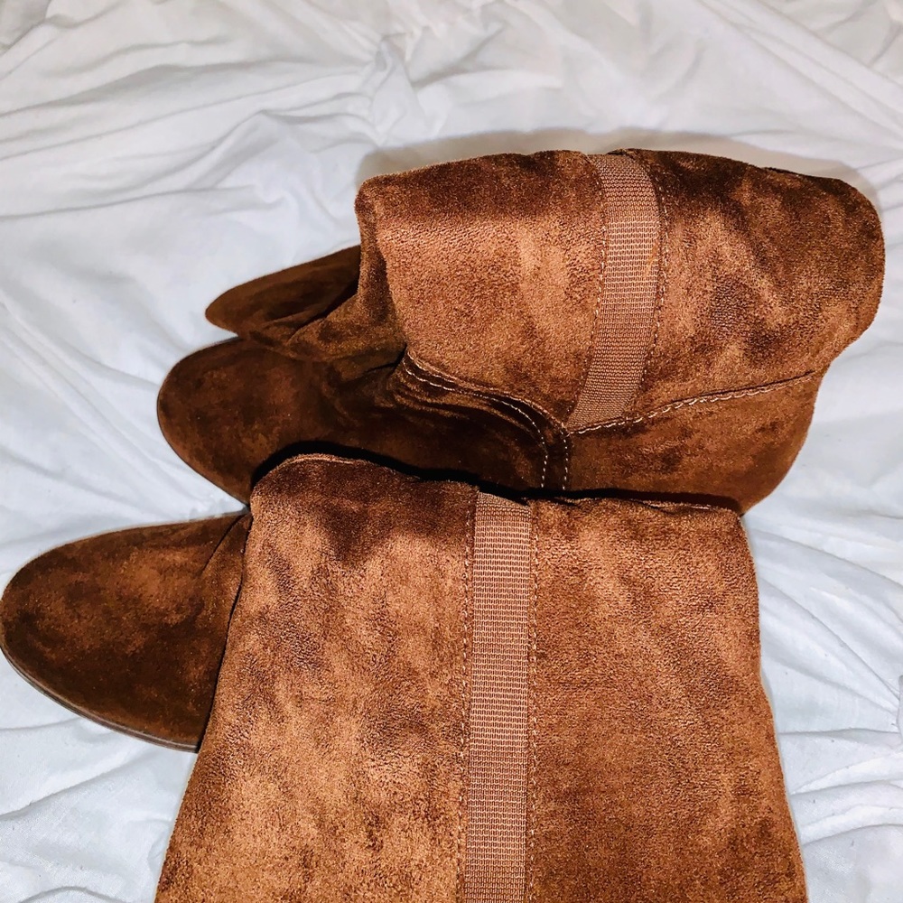 Knee High Suede Riding Boots - Picture 2 of 6